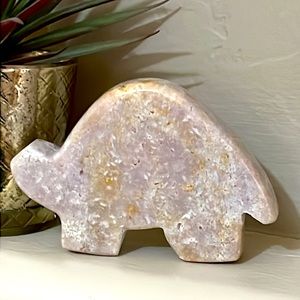 Genuine Pink Amethyst Carving Turtle